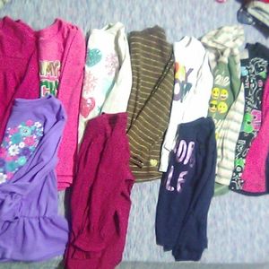 Bundle of girls 5-T and 5 long sleeve shirts.